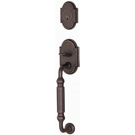 Emtek Oil Rbbd Brnz Handleset, 4320ENUS10BRH 4320ENUS10BRH